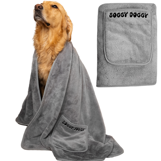 SOGGYDOGGY®UK: Luxury Absorbent Dog DryingTowel - 140x70cm - 1 Pack