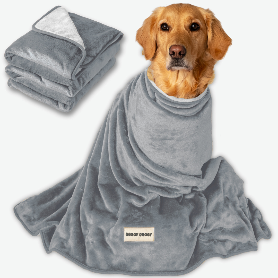 Luxury Large Dog Blanket, Double Layered, Super Soft Washable Dog Throw 130x90cm (Brown)